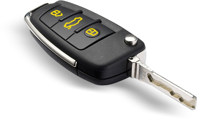 A car key with the keys on it.